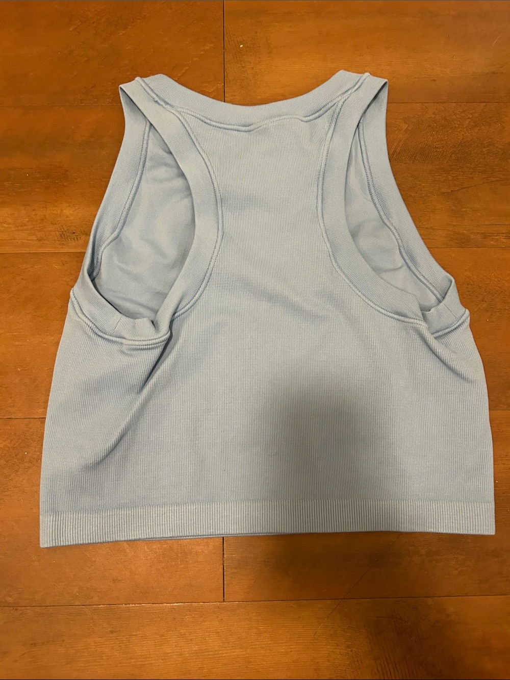 JoyLab Light Blue Ribbed Tank Top - Without Padding - Picture 3 of 3